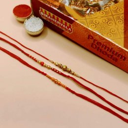 Dhodha Burfi With Three Designer Rakhi Set - USA Delivery Direct