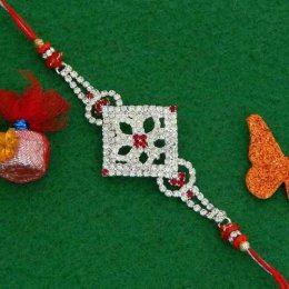 Exquisite Diamond Studded Rakhi - Add On