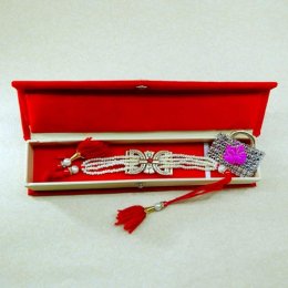 Alluring Pearl Rakhi With Rakhi Gift Box