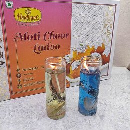 Tall glass candles & Sweets - Australia Direct Delivery