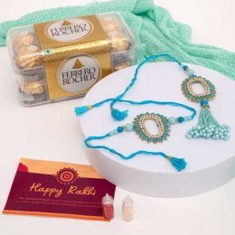 Bhaiya Bhabhi Rakhi Set & Ferrero - Australia Delivery Bhaiya Bhabhi Rakhi Set & Ferrero - Australia Delivery