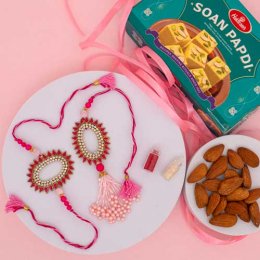 Bhaiya Bhabhi Rakhi Set & Soan Papdi - Australia Delivery Only Bhaiya Bhabhi Rakhi Set & Soan Papdi - Australia Delivery Only