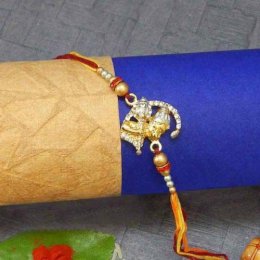 Diamond Lord Hanumaan Rakhi - USA Delivery Only
