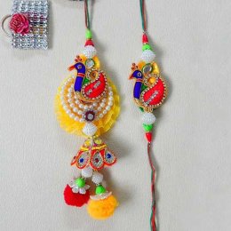 Divine Peacock Rakhi Lumba Set - Add On