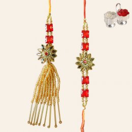 Royal Look Bhaiya Bhabhi Rakhi Set