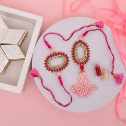 Bhaiya Bhabhi Rakhi Set & Kaju Katli - Australia Delivery Only Bhaiya Bhabhi Rakhi Set & Kaju Katli - Australia Delivery Only