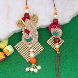 Admirable Rakhi Lumba Set - Australia Delivery Only