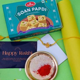 Rakhi With Soan Papdi - Australia Delivery Direct