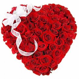 Heart Shape Red Roses - India Delivery Only