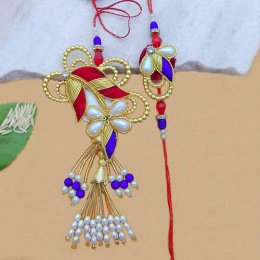 Designer Rakhi Lumba Set