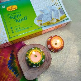 Set of Two Diyas & Sweets- Australia Direct Delivery