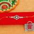 Dial shape diamond Rakhi