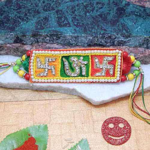 Divine Om Swastika Rakhi