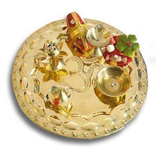 OM Brass Thali 17 - AUSTRALIA Delivery Only