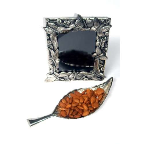 Silver Tray,  Dry Fruits & Photo Frame