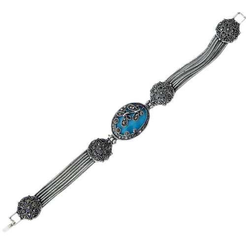 Fancy Black Metal Bracelet