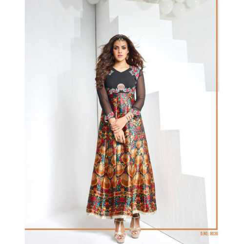 Inspiring Black and Brown Designer Kurti