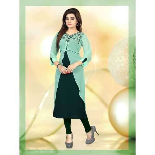 Inspiring Sea Gren  Designer Kurti