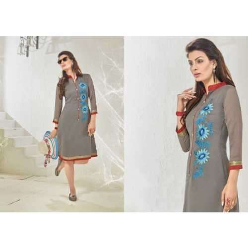 Cool Grey Designer Kurti
