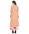 Red and White Colored Rayon Printed Partywear Stitched Kurti