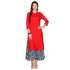 Urban naari Red Colored Rayon Printed Partywear Stitched Kurti