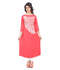 Pink Colored Georgette Embroidered Partywear Stitched Kurti