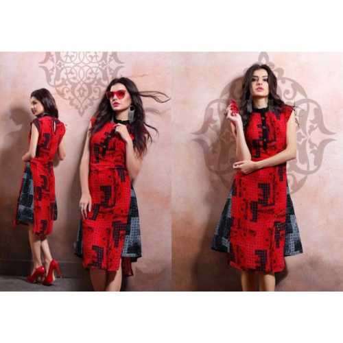 Cool Red Designer Kurti - 2