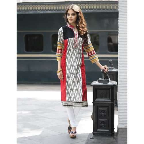 Incredible Red and White Designer Kurti 
