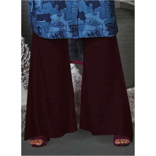 Brown Colour Rayon Stitched Plazzo