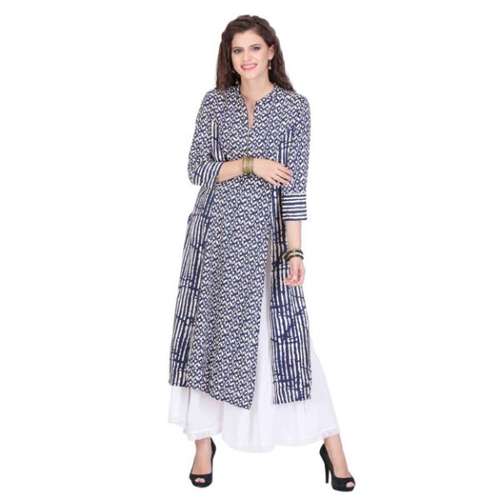 Inspiring Blue and White  Designer Kurti