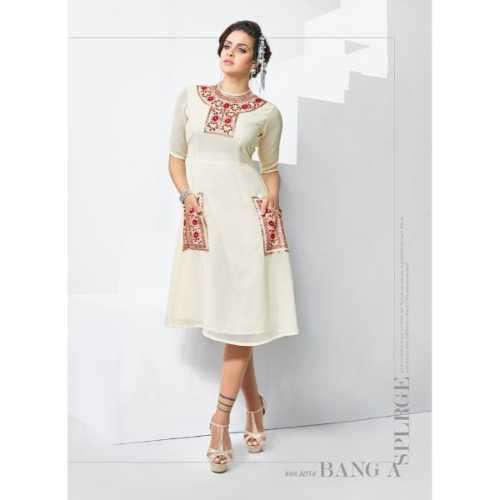 Charming off White Designer Kurti