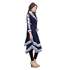 Navy Blue Embroidered Georgette Umbrella Style Kurti