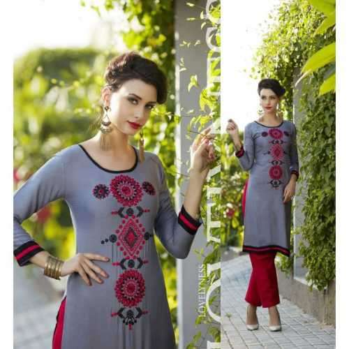Ravishing Grey Designer Kurti 