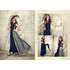 Nevy Blue Falken Velvet Embroidered Semi  Stitched Salwar Suit