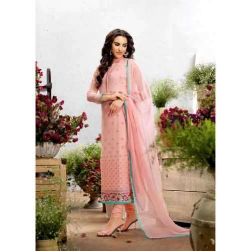Impressive Pink Salwar Suit Semi Stitched.
