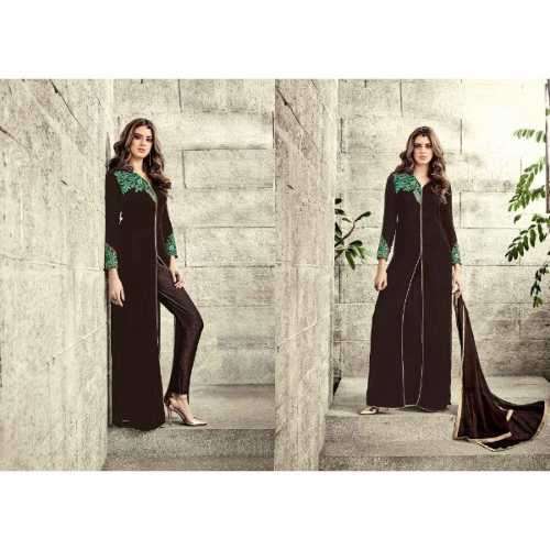Classy Brown  Salwar Suit  Semi Stitched.
