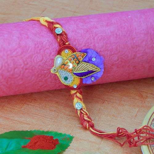 Stylish Zardosi Rakhi - Add On