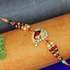 Golden Metal Ganesha Rakhi - AUSTRALIA Delivery Only