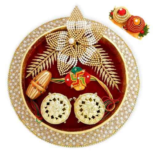 Round Plastic Fancy Pooja Thali - 07 - AUSTRALIA Delivery Only