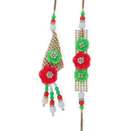Exquisite Rakhi Lumba Set - 01 - CANADA Delivery Only