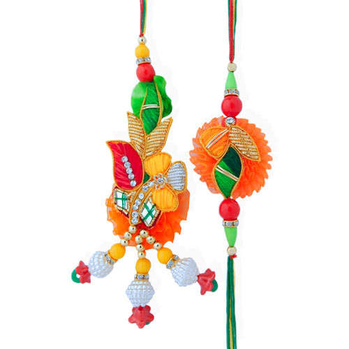 Striking Colors Rakhi Lumba Set - CANADA Delivery Only