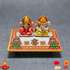 Lord Ganesha & Goddess Lakshmi On Marble Chowki