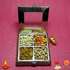 Designer Square White Metal Box With Dryfruits