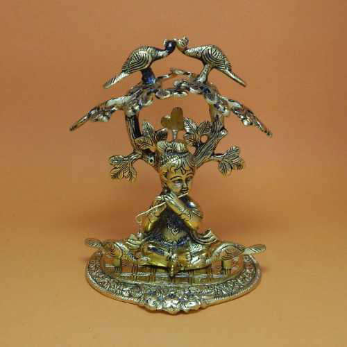 Lord Krishna Playing Flute - USA Delivery Only