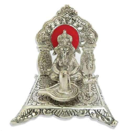 Lord Ganesh & Shiv Linga - 11036 - USA Delivery Only