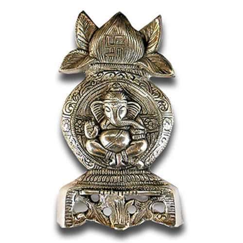 White Metal Kalash  With Ganesh  - 27 - USA Delivery Only