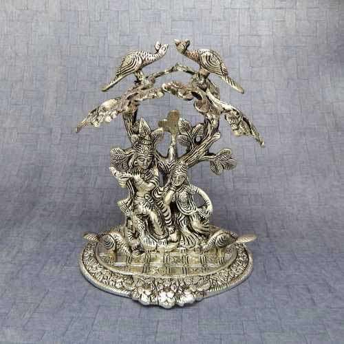 White Metal Radha Krishna - Canada Delivery Only
