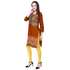 Premium Brown Cotton Kurti with Embroidered Jacket