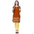Premium Brown Cotton Kurti with Embroidered Jacket