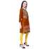 Premium Brown Cotton Kurti with Embroidered Jacket